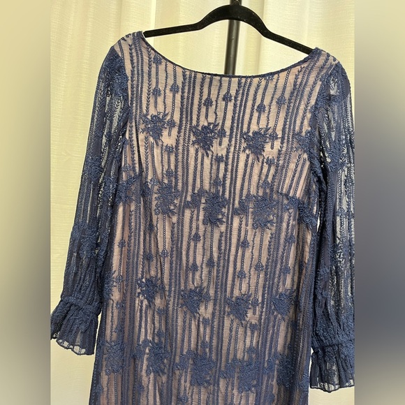 Sundance Emma Graceful Navy Lace dress | size Small - Picture 2 of 7